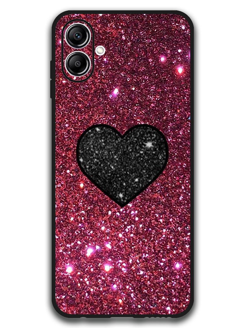 Theodor Case Compatible with Samsung Galaxy A07 6.7 Inch Protection Shockproof Bumper Cover Black Heart - Image 1
